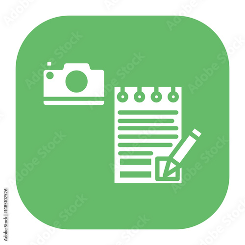 Camera and Notebook Icon