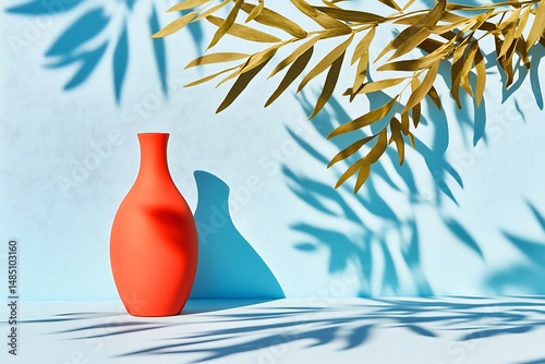 Minimalist still life with shadows