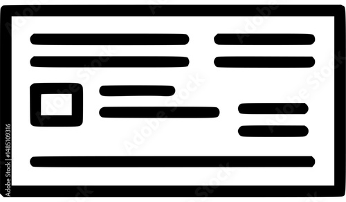Simplified document awaiting crucial information