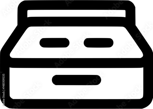 Simple bold icon of a dresser