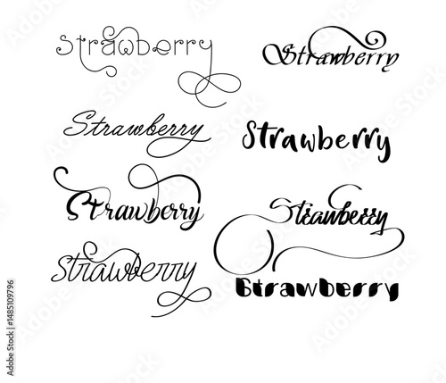 Minimalist Strawberry Logo, Vintage Strawberry Label Logo – Retro Fruit Emblem for Homemade Jam or Bakery Branding