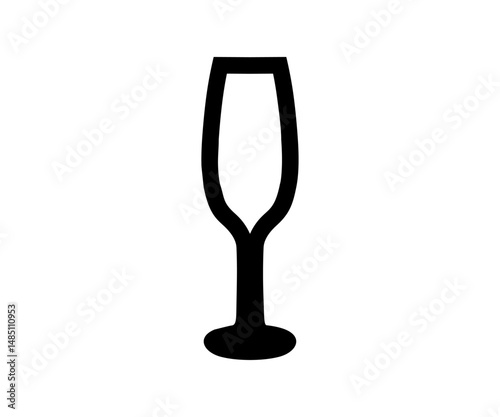 Simple icon of wine glass. Wine glass icon isolated vector design and illustration. 