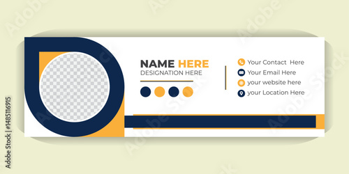 Modern Email Signature Design, email footer or flat mail template, Elegant Corporate Email Signature, Modern Business Template
