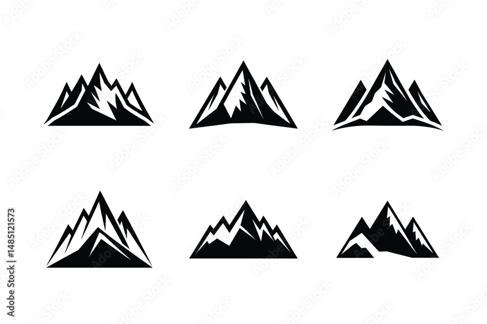 Basic Mountain Range Vector Shape