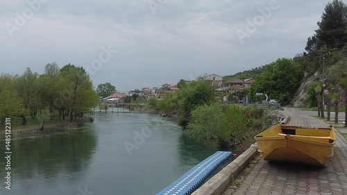 panorama of  Shkodra lake in Albania