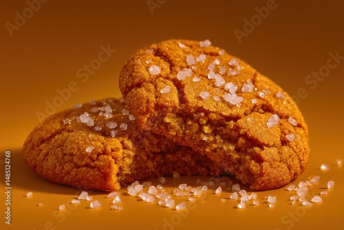 Artistic sugar cookie break a deliciously textured delight