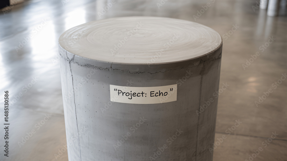 Simple Cylindrical Concrete Pedestal