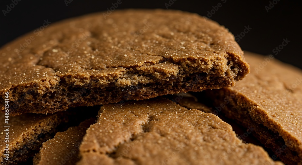 Fototapeta premium Delicious Home Baked Ginger Cookies and Simple Steps to Make Them