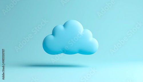 A minimalist, textured pale blue background with a subtle cute blue cloud with thunder that adds depth and a slightly tactile feel to the overall appearance.	
