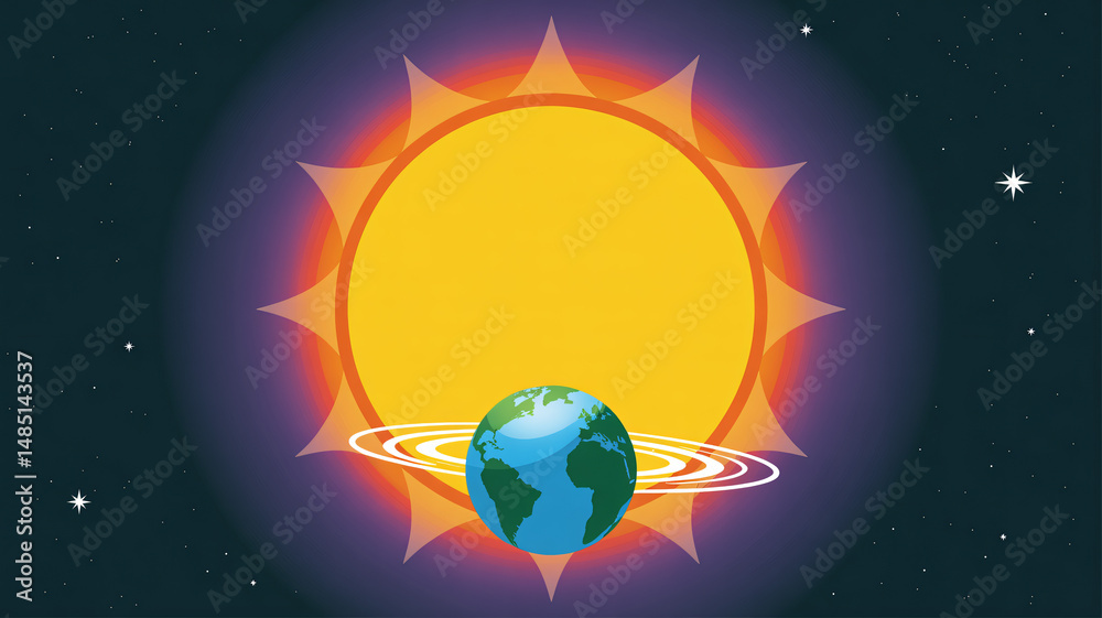 Sun and planet