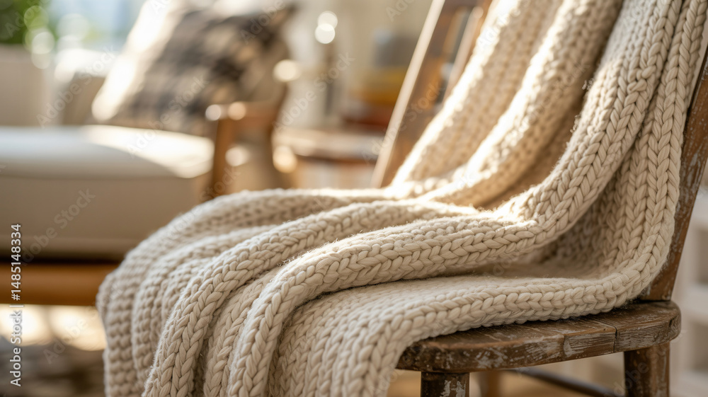 Textured knit fabric soft and cozy