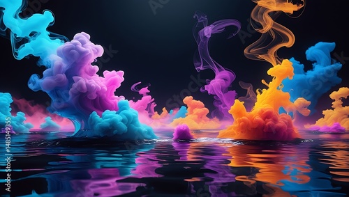 water splash in the night