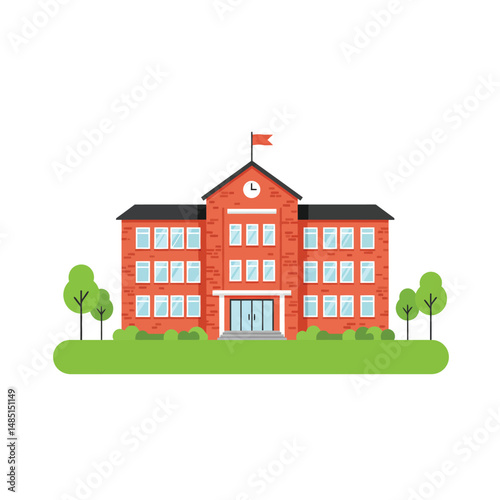 Cartoon School Building