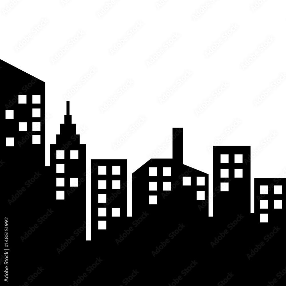 Fototapeta premium office building with modern and simple Windows