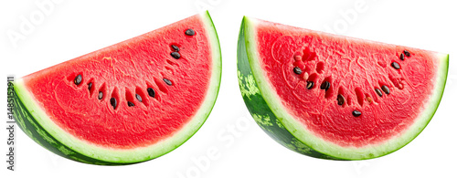 Classic Watermelon Wedge for Summer Design, PNG Cutout
