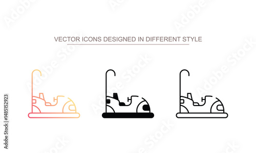 Bumper Car icon design with white background stock illustration