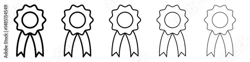 Warranty icons in black stroke designs on white background