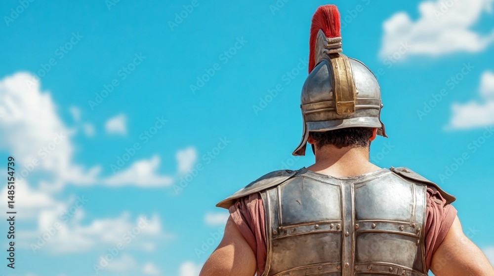 God of War in Majestic Armor, poised on an ancient battlefield, exuding strength and valor, ample space for title placement. God of War in Majestic Armor, poised on an ancient battlefield, exuding strength and valor, ample space for title placement.