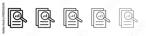 Overview icons in black stroke designs on white background