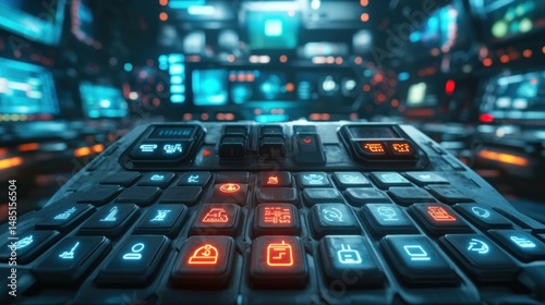 Fototapeta Naklejka Na Ścianę i Meble -  Futuristic control panel