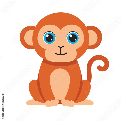 Cute Cartoon Monkey Illustration