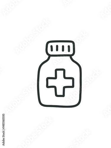 Medicine bottle with cross