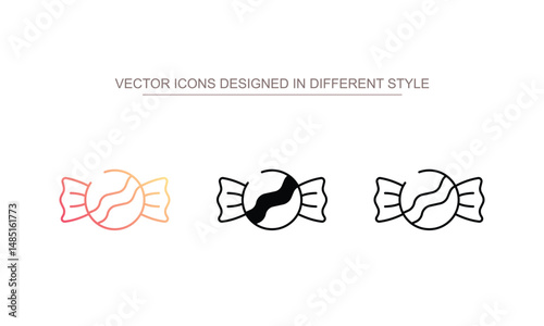 Candy icon design with white background stock illustration