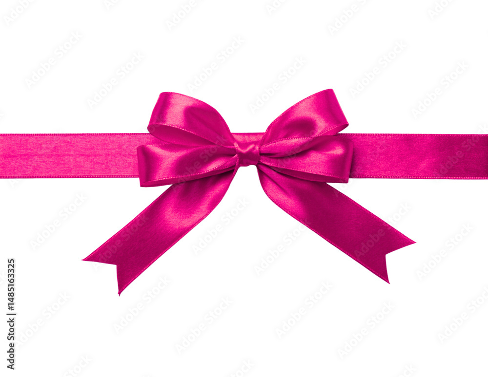 Elegant Pink Satin Ribbon Bow Isolated Close-up Picture With PNG, Transparency and JPEG Background Elegant Pink Satin Ribbon Bow Isolated Close-up Picture With PNG, Transparency and JPEG Background