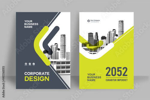 City Background Business Book Cover Design Template