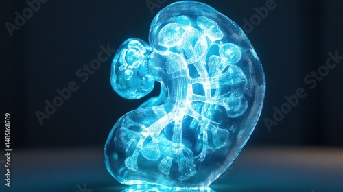 3 d rendering of human kidney