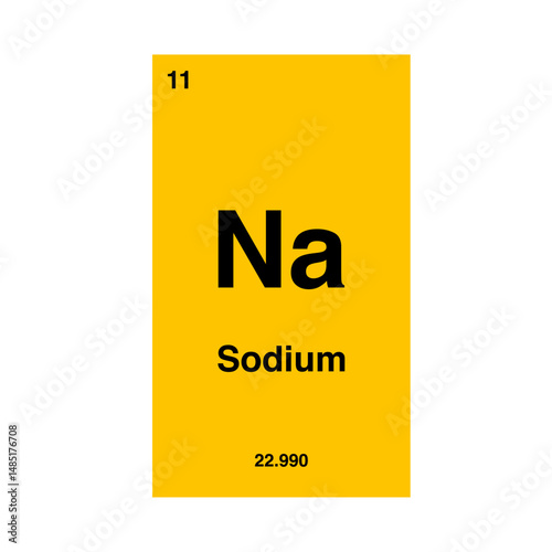 sodium periodic vector isolated on transparent background
