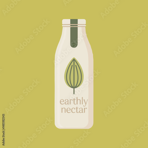 Eco-Friendly Plant Milk Designs – Solid Color Illustrations of Vegan Milk Cartons with Almonds, Soybeans, and Oats for a Sustainable, Dairy-Free Lifestyle