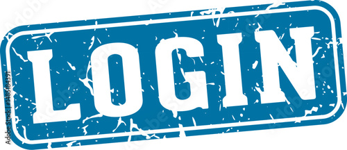 login rectangular sign. login stamp