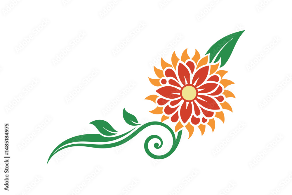 Fototapeta premium set of floral design elements