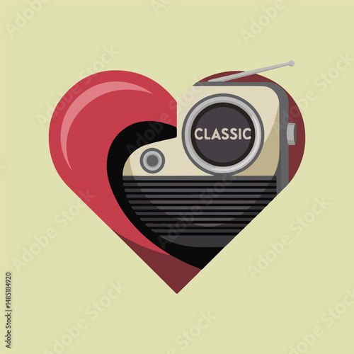 National Radio Day flat vector collection with radios, sound waves, radio towers, microphones, and people listening – all in bold solid color design.