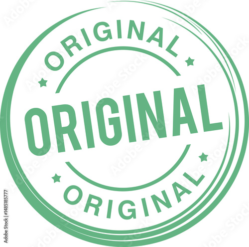 Original Stamp Seal Design in Green | Vector Illustration for Authenticity, Guarantee and Quality Assurance