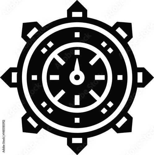 chronograph dial icon vector illustration