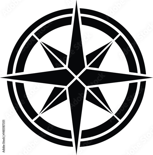 compass north icon vector illustration