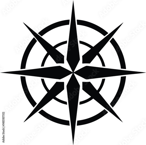 compass rose icon vector illustration