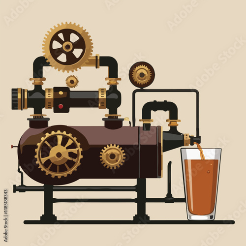 Solid color vector art celebrating National Rum Day with imaginative themes like mythical creatures, time travel, rum zodiac signs, vintage machines, and tropical icons for creative use.