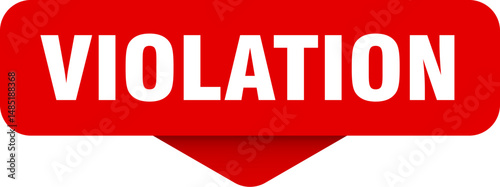 violation sticker. violation sign on transparent background