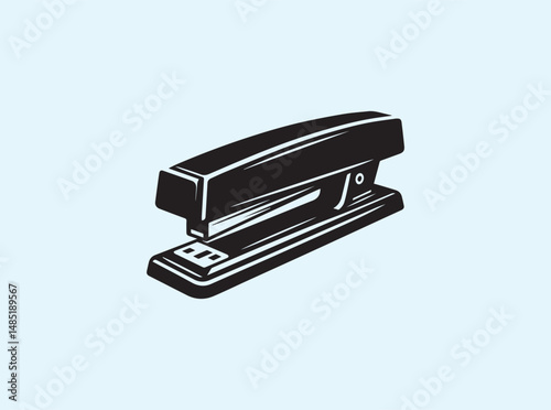 Stapler Office Tool Silhouette Isolated