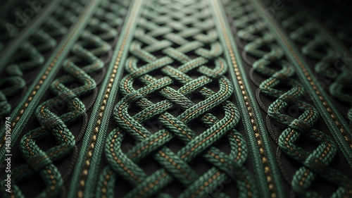 Obraz na płótnie Woven fabric texture close-up intricate design decor knitted w salonie