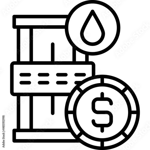Paid Barrel Icon Vector Element