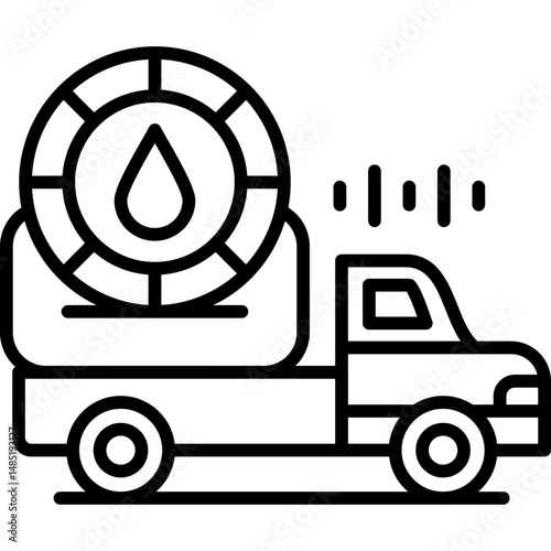 Oil Tank Icon Vector Element
