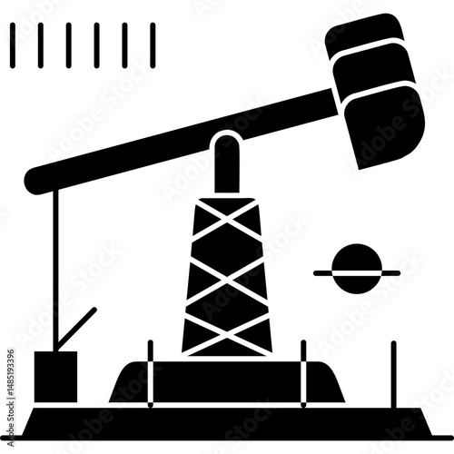 Oil Pumps Icon Vector Element