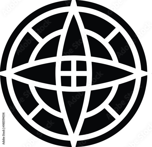 Global Navigator Icon Vector Illustration