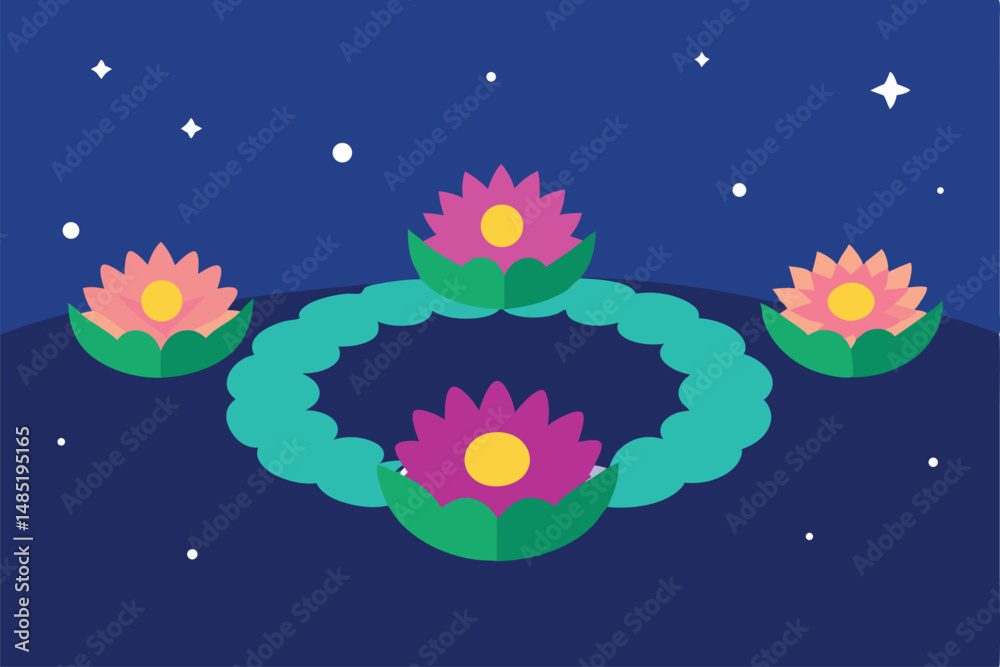 Obraz premium abstract background with flowers