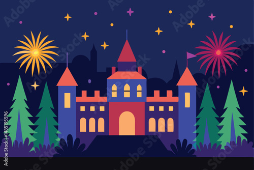 vector illustration of a castle