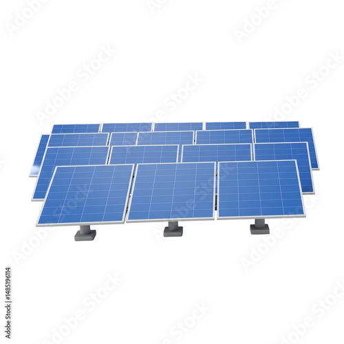 Photovoltaic panels illustration for sustainable energy project